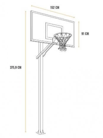 Panier de basket réglable à sceller dans le sol – GS60C
