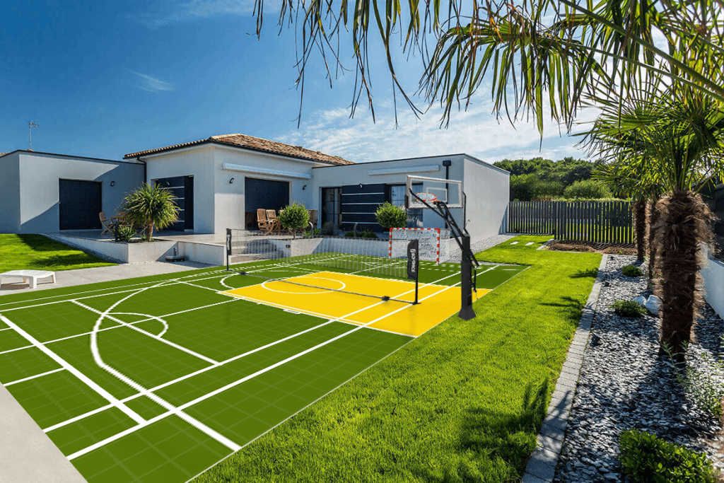 Revêtement de sol pour terrain multisports Basketball et Badminton