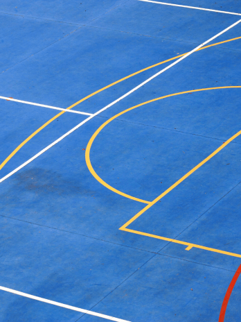 Marquage au sol pour terrain de Handball