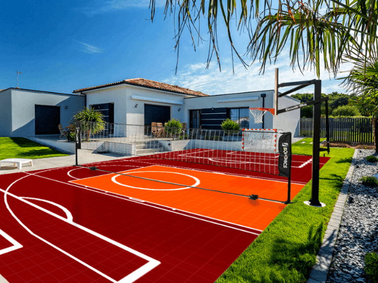 Lire la suite à propos de l’article Revêtement de sol pour terrain multisports Basketball, Football et Volleyball