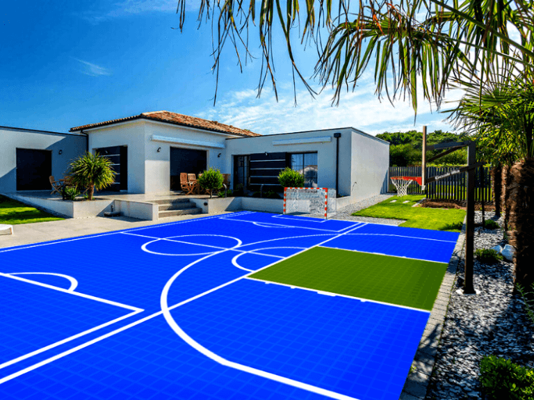 Lire la suite à propos de l’article Revêtement de sol pour terrain multisports Basketball et Football